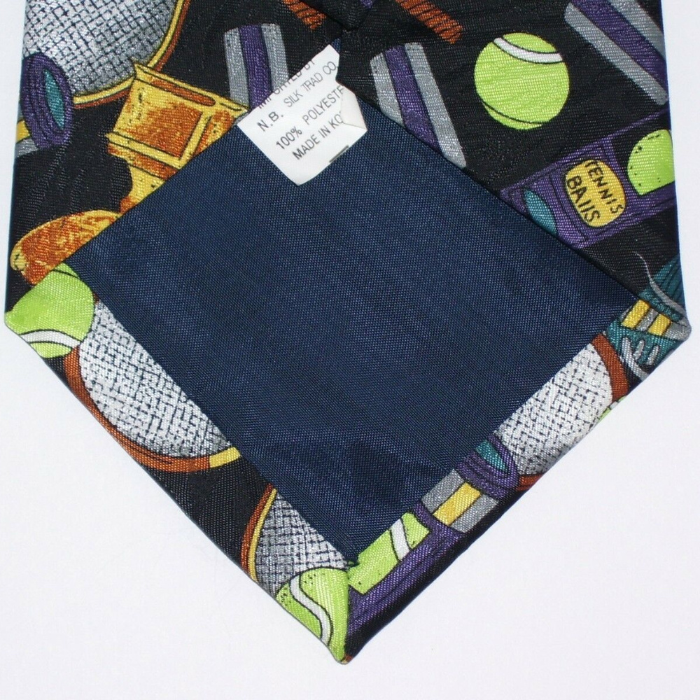 Renaissance Tennis Novelty Men's Neck Tie - Picture 4 of 4